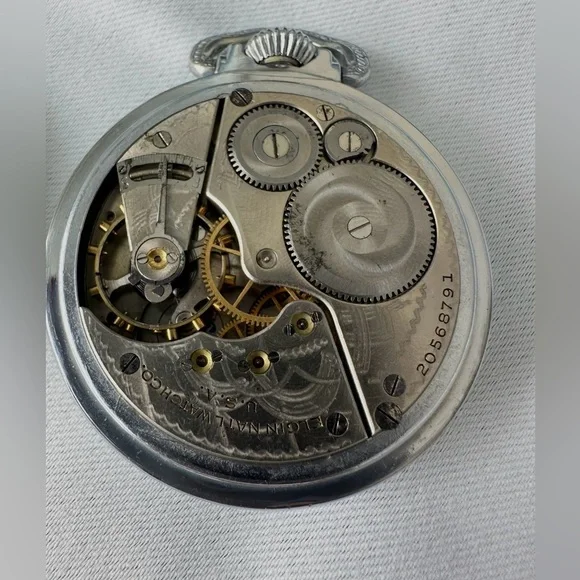 Antique Elgin National Watch Co. 1918 Pocket Watch *For Parts or Repair - Picture 11 of 13
